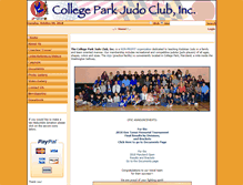 Tablet Screenshot of collegeparkjudo.org